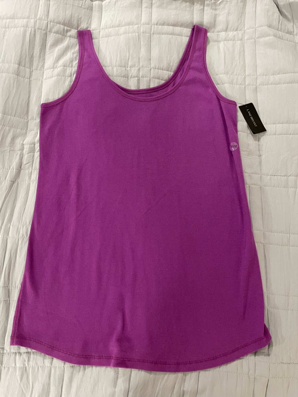Lane Bryant Bright Fuchsia Scoop Neck Tank